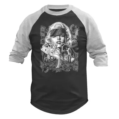 Monrow Spade Pose 3/4 Sleeve Raglan • $17.28