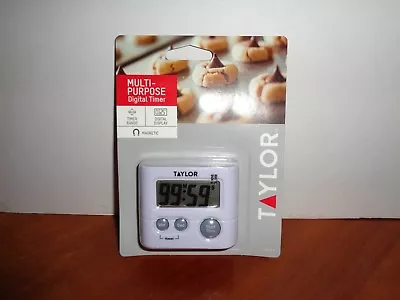 Taylor Multi-Purpose Large Display Digital Kitchen Timer With Magnetic Back Clip • $13.95