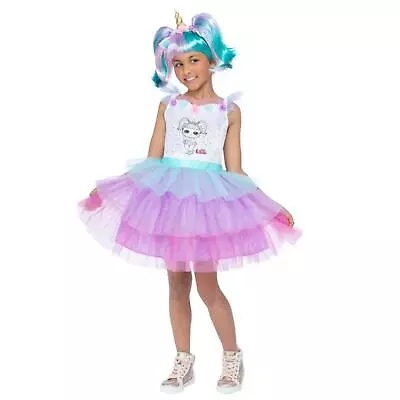 Girls Official L.O.L Surprise! Deluxe Unicorn Doll Carnival Fancy Dress Costume • £16.76