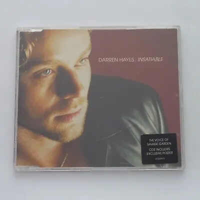 Darren Hayes - Insatiable CD Single CD2 2002 Savage Garden Solo Artist Pop Rock • £3.47