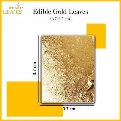  Edible Gold Leaf 3.7cm X 3.7cm 24K Carat Cake Bake Decor UK Best Stock • £2.69