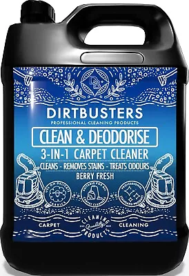£19.99 • Buy Carpet Shampoo Cleaning Solution Cleaner 5L Pet Odour Deodoriser Upholstery Vax