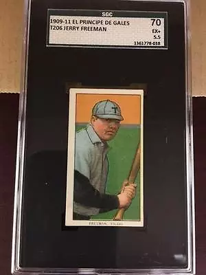 T206 Jerry Freeman EPDG  Graded SGC 70    Baseball Card • $425