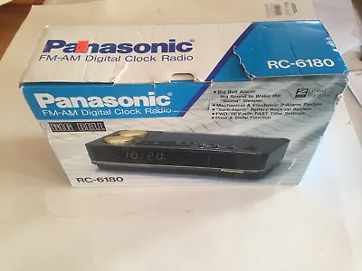 Vintage 1980s Panasonic RC-6180 Big Bell LED Digital Clock Radio Tested Working • $21.95