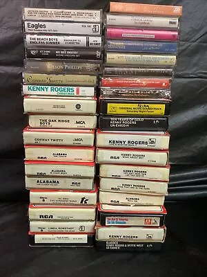 Lot Of 20 8 Track Tapes-15 Cassettes AlabamaKenny Roger’sElvis Oak Ridge Boys • $40