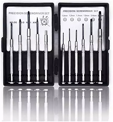 TIJAR 11Pcs Mini Screwdriver Set Precision Screwdrivers With Mini Pocket Size C • £7.12