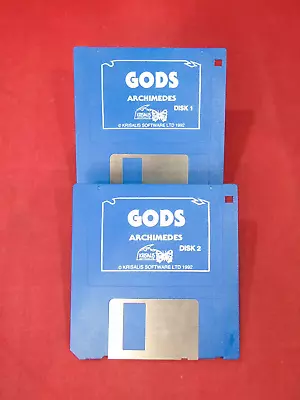 GODS Game 2 X 3.5  Disk For ACORN Archimedes RISC OS By Krisalis 1992 • £29.99