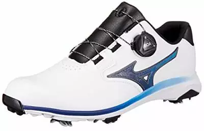 MIZUNO Golf Soft Spike Shoes NEXLITE GS BOA 51GM2115 White Navy US10(27cm) NEW • $105.84