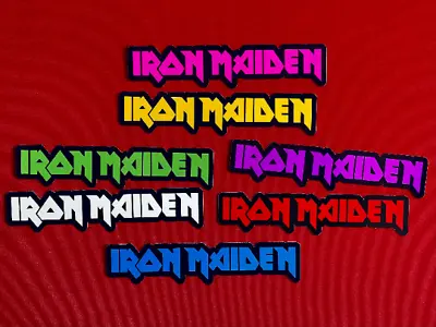 Iron Maiden Logo Heavy Metal Die Cut Glossy Layered Vinyl Sticker Decal • $4