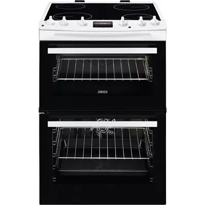 Zanussi ZCV66250WA Electric Cooker With Double Oven - White • £649