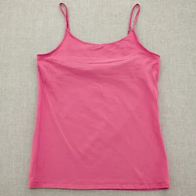 Mossimo Women Cami Tank Top Sleeveless Spaghetti Adjustable Strap Stretch Pink L • $4.88