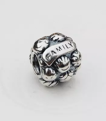 $59.95 • Buy Genuine Pandora Silver Charm Bead - Family Love - 791039