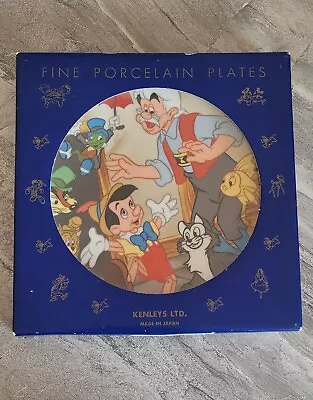 Disney Kenleys Pinocchio (1940) Collectable Plate Japan Boxed Fine Porcelain • £15