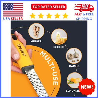 Deiss PRO Lemon Zester Heavy Duty Cheese Grater Vegetable Grater • $10.98