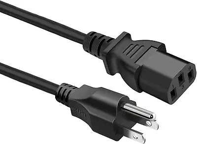 AC Power Cord Cable - 3 Prong Plug - 6FT - Standard PC Or Computer Monitor - NEW • $6.79