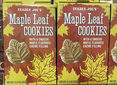 2 Packs Trader Joe's Maple Leaf Cookies 11.4 Oz Each Pack • $20