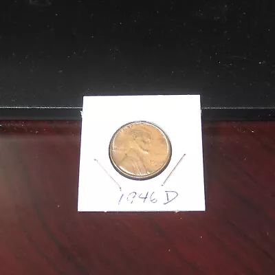 1946-D About Uncirculated Lincoln Wheat Cent. • $1.25
