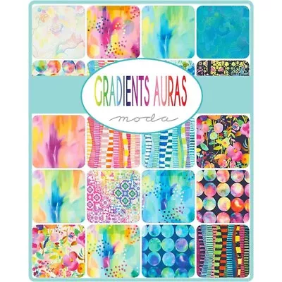 MODA BRAND NEW Gradient Auras Charm Pack 42 X 5 Inch By  5 Inch Squares • £15.95