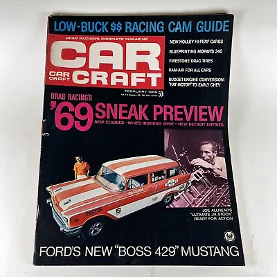 Car Craft Magazine Feb 1969-BOSS 429 Mustang WHATS NEW For 69 DRAGS Mopar 340 • $12.50