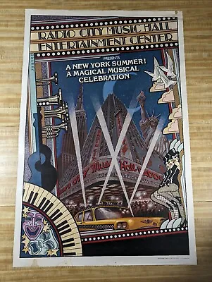 Original Vintage Radio City Music Hall New York City 1979  Poster 38  X 25  • £85.42