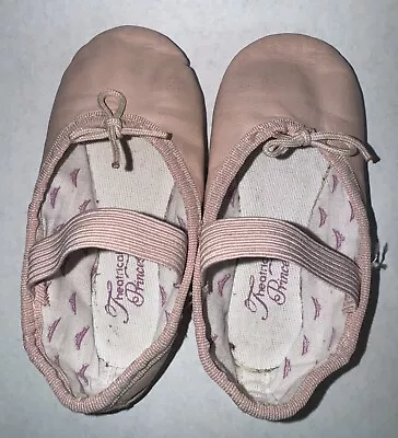 Ballerina Shoes Slippers Soft Leather Stretch Toddler 13 Pink Beige Pre-Owned • $8.99
