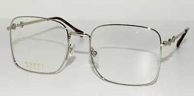 New Authentic Gucci Eyeglasses Gg 0951o 003 Large Silver 57-19-145 Unisex • $119.99