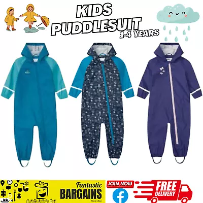 Lupilu Girls Waterproof Rain Puddle Suit Jacket Blue Purple Windproof Baby Kids • £12.99