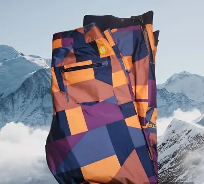 Marmot Ski Snowboard Pants Men's Size Medium Geometric Check Cargo 31 Inseam  • $59.77
