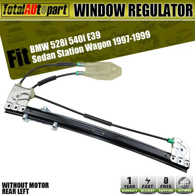 Power Window Regulator W/o Motor For BMW E39 528i 540i 1996-1999 Rear Left • $35.59