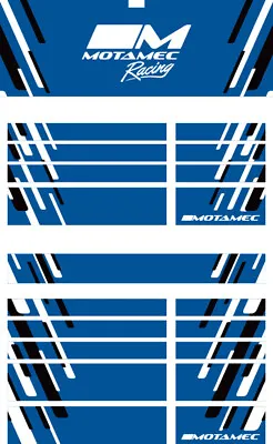 Motamec PRO94 Tool Chest Racing Blue Magnetic Sticker Decal Set • $120.01