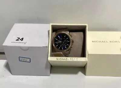 Michael Kors Lexington MK8412 Wrist Watch For Men Rose Gold 100mm • £70