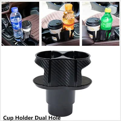 Car Auto Cup Storage Case Holder Mount Drink Can Bottle Organizer Carbon Fiber • $23.06