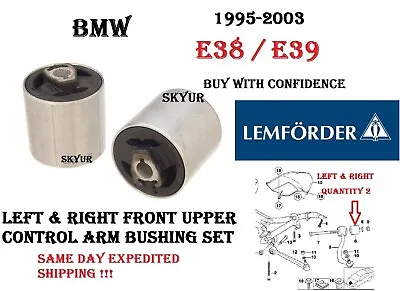 Front Suspension Rearward Left & Right Control Arm Bushing Kit For BMW E39 E39 • $63.33