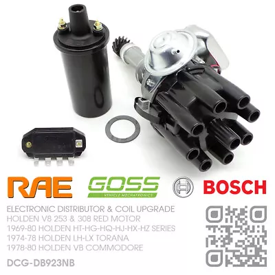 Rae Electronic Distributor Bosch Mod/coil V8 253 & 308 Red [holden Lh-lx Torana] • $414.50