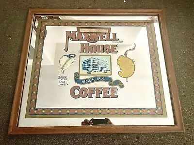 Maxwell House Coffee Wall Mirror Advertising Sign 30 X26  Morning Joe MCM Atomic • $125