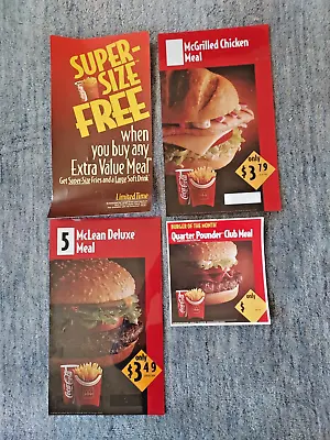 4 McDonald's Advertising SIGNS/TRANSLITES   1992 - 1994 • $8.45