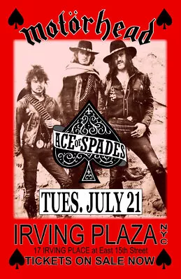 Motorhead Replica  1981 Concert Poster • $13.99