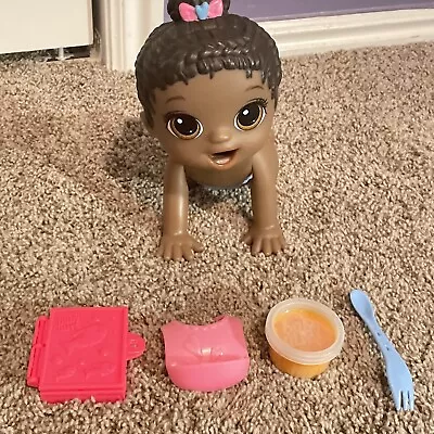 Baby Alive Lil Snacks Doll Eats And Poops Used With Accessories Small Hole. • $15.99