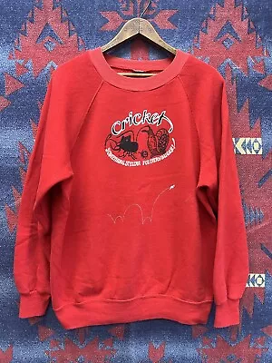 Vintage 2 Tone Cricket Sweatshirt Overlock Stitch XL 70s • $29.99