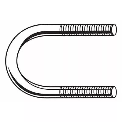 Zoro Select U17243.050.0400 Round U-Bolt 1/2 -13 6 In Inside Ht 4 1/2 In • $5.69