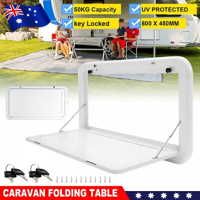 Folding Caravan Table Picnic Desk Camp Camping Motorhome RV Locked 800 X 450mm • $142.85