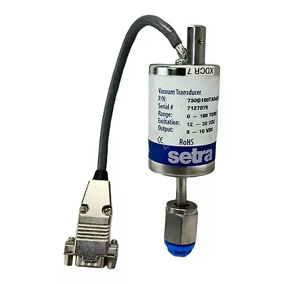 Setra Systems Vacuum Transducer 730g100tad42czzka1  0-100 Torr • $800