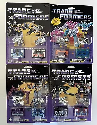 Set Of Reproduction G1 Transformers Decepticon Cassettes Brand New MOC/MISB. • $150