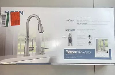 Moen 87162SRS Boman Pull Down Kitchen Faucet  Stainless Finish NEW • $103.49