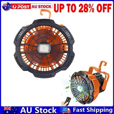 20000mAh Rechargeable Battery Operated Outdoor Camping Fan W/ LED Light Remote • $58.94