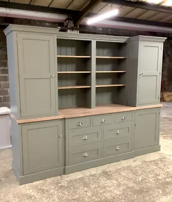 Neptune Style Large Painted Kitchen Dresser Display Unit.  Made To Order. • £4525