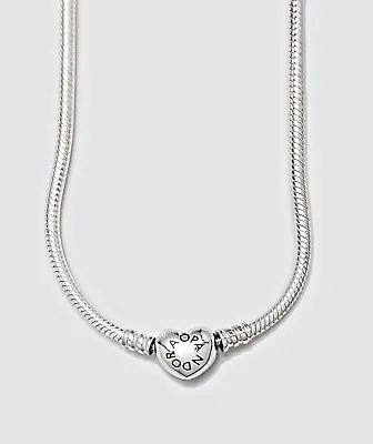 NEW Authentic PANDORA 925 Moments Heart Clasp Snake Chain Necklace 393091C00 • $144.50