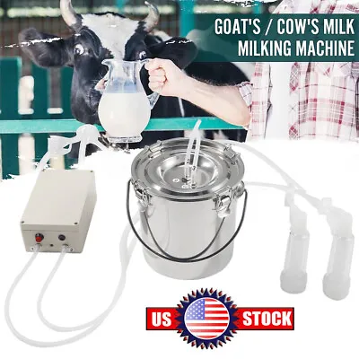 7L Electric Milking Machine Milker Automic Vacuum Pulsation Pump Cow Sheep Goat • $102.20