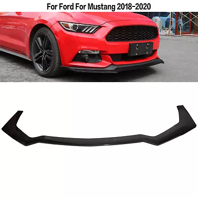 For 2018-2023 Ford Mustang Black GT Style Front Splitter Body Kit Spoiler Lip • $41