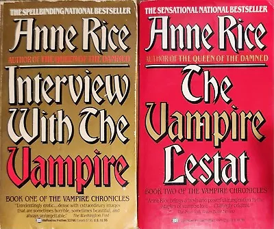 2 Vampire Chronicle Books Interview With The Vampire & Vampire Lestat Anne Rice • $10